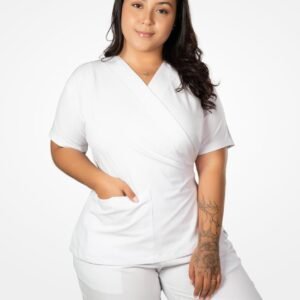 Top Clínico Corte Kimono / Pantalón Deportivo de Uniforme Médico Scrub