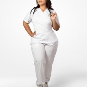 Top Clínico Corte Kimono / Pantalón Deportivo de Uniforme Médico Scrub