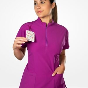 Top Clínico con Semi Cierre / Pantalón Deportivo de Uniforme Médico Scrub