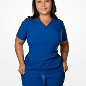 Top Clínico con Cuello en V / Pantalón Deportivo de Uniforme Médico Scrub
